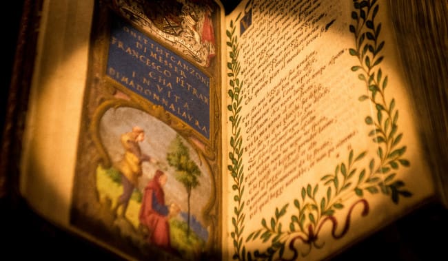 early Petrarch printing by Aldus Menutius